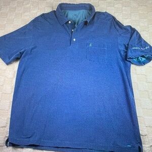 Peter Millar Blue Polo Shirt with Pattern
